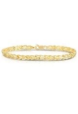 admirable 10k yellow gold leaf diamond cut childrens bracelet